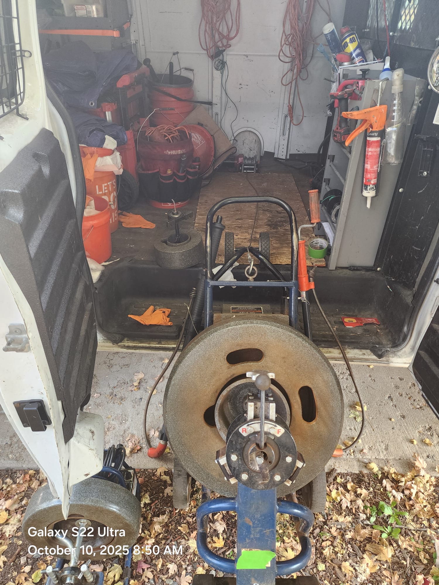 Years of grease and sludge buildup removed from kitchen drain in Parker home