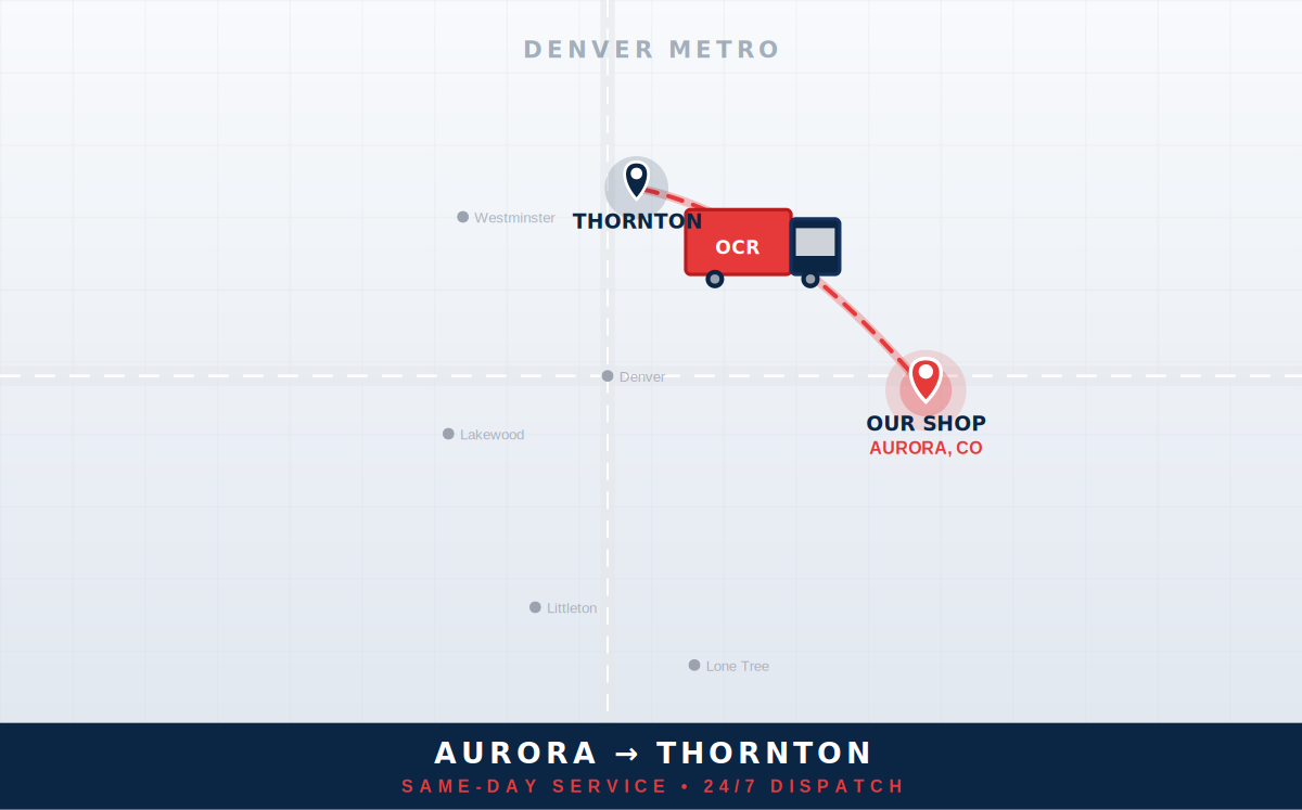 Route from 80013 to Thornton, Colorado